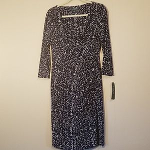 Ralph Lauren dress v-neck side ruching